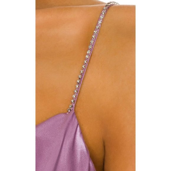 Cinq a Sept Rhinestone Ryder Dress Orchid Pastel Purple - Picture 5 of 11